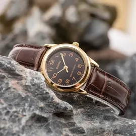 Casio Collection LTP-V001GL-1BUDF Damenuhr - Braun/Gold/Schwarz