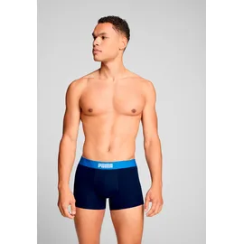Puma Boxershorts »PUMA MEN EVERYDAY PLACED LOGO BOXERS 2P« Packung, 2er Pack, mit Logo Webbund blau