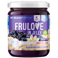 ALLNUTRITION Frulove In Jelly Blueberry & Vanilla - Zuckerfreie Marmelade - Marmelade ohne Zucker - 80% Jelly Fruit Kalorienarme Süßigkeiten - Fruchtaufstrich ohne Zucker - Brotaufstrich Vegan - 500g