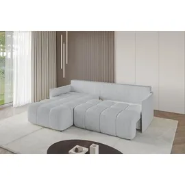 altdecor Ecksofa LONLI-L Samt 2-Sitzer Grau