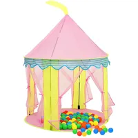vidaXL Kinder-Spielzelt mit 250 Bällen Rosa 100x100x127 cm