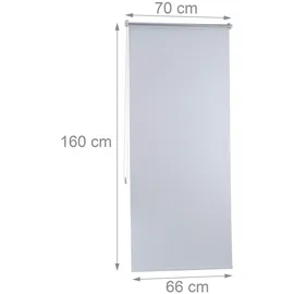 Relaxdays Thermo Verdunklungsrollo 66 x 160 cm weiß