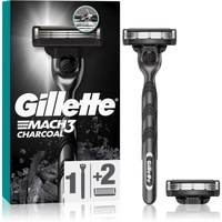 Gillette Mach3 Charcoal Rasierer + Rasierklingen 2 St.