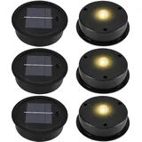 Tulov 6 Stück Solarleuchten Ersatzteile, LED Solarlampen Ersatz Top,Garten Solar Laterne Ersatzdeckel für Außen Garten Dekor(Außendurchmesser 8,1cm, Innendurchmesser 7,3cm)