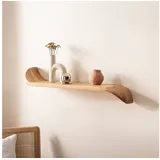 FineBuy Wandregal 60 x 36 x 20 cm Braun