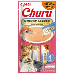 INABA CAT CHURU Lachs mit Thunfisch 4x14g