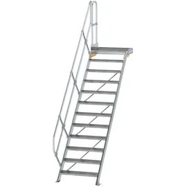 Günzburger MUNK Aluminium-Treppe Plattform 45° 12 Stufen