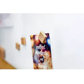 Sigel Magnete braun, Holz 3,3 x 3,3 x 0,9 cm, 4 St.