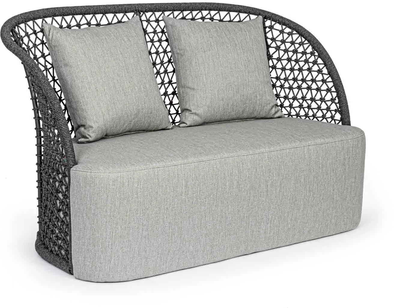 2 Sitzer Outdoorsofa Cuyen mit Kissen, Anthrazit