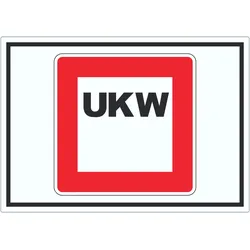 Sprechfunk auf Kanal Symbol Aufkleber A2 (420x594mm)