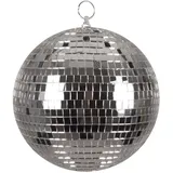 Boland - Discokugel, glänzend, Durchmesser ca. 20 cm, Disco Fever, Partydekoration, Hängedeko, Dekoration für Party oder Silvester, Silber