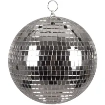Boland - Discokugel, glänzend, Durchmesser ca. 20 cm, Disco Fever, Partydekoration, Hängedeko, Dekoration für Party oder Silvester, Silber