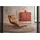 KAWOLA Relaxliege LETICIA Leder 80 x 80 x 131 cm blau mit Nackenkissen