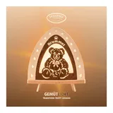 Weigla LED Dekolicht Brummel, Holz, NATUR-BRAUN, Teddybär Lampe, Made in Germany, LED wechselbar, Neutralweiß, Erzgebirge garantiert, Dekolampe für Innen, Dekoleuchte beige