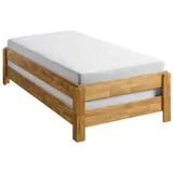 Main Möbel Stapelbett 2er-Set Stapelbett 90x200cm 'Dubi' Wildeiche massiv beige