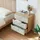 [en.casa] Kommode Ferrersp mit 3 Schubladen 70 x 60 x 40 cm Eicheoptik / Sandfarben