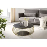 SalesFever Couchtisch Ø 86 cm Schwarz/Gold 368350