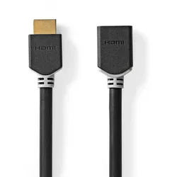 Nedis High Speed ​​HDMI  Kabel mit Ethernet - HDMI Stecker - HDMI Ausgang - 8K@60Hz - eARC - 48 Gbps - 1.00 m - Rund - PVC - Anthrazit - Box