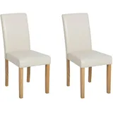 Beliani Esszimmerstuhl, Beige, Holz, 1-Sitzer, 42x93x59 cm, Esszimmer, Stühle, Esszimmerstühle, Vierfußstühle