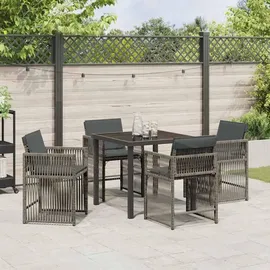 vidaXL Gartenmöbel-Set 5-tlg. Grau