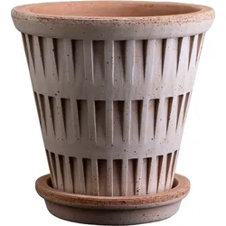 Pantheon Blumentopf mit Untertasse 25 cm rosa