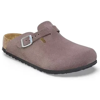 Birkenstock Leder-Clogs "Boston" in Lila - Weite S - 35
