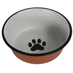 Edelstahlnapf Terrakotta-Look 20 cm
