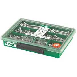 SPAX Sortimentskasten Metall 245 Stück gelb/grün
