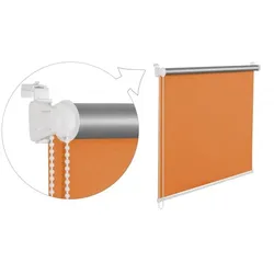 Thermorollo Verdunklungsrollo 85x200 cm orange Fensterrollo mit Thermobeschichtung  100% Abdunklung
