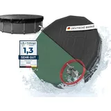 planenfux Planenfux® Poolabdeckung rund 450 cm (Für Ø 420-460 cm) | 2-in-1 Poolplane aus 200g/m2 PE Material | UV-resistente Pool Solarplane für Sommer & Winter Abdeckung | Ø 520 cm Rundpool Abdeckplane