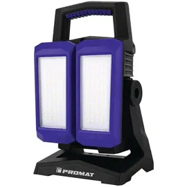 PROMAT Led-strahler 50w 800-4500 lm mit Li-Ion Akku 5200 mAh 14,8 V Ip54
