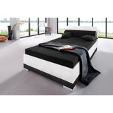 Maintal Polsterbett, inklusive Bettkasten bei Ausführung mit Matratze, weiß/schwarz, Betten, 25230217-0 Microvelours Ohne Bettkasten