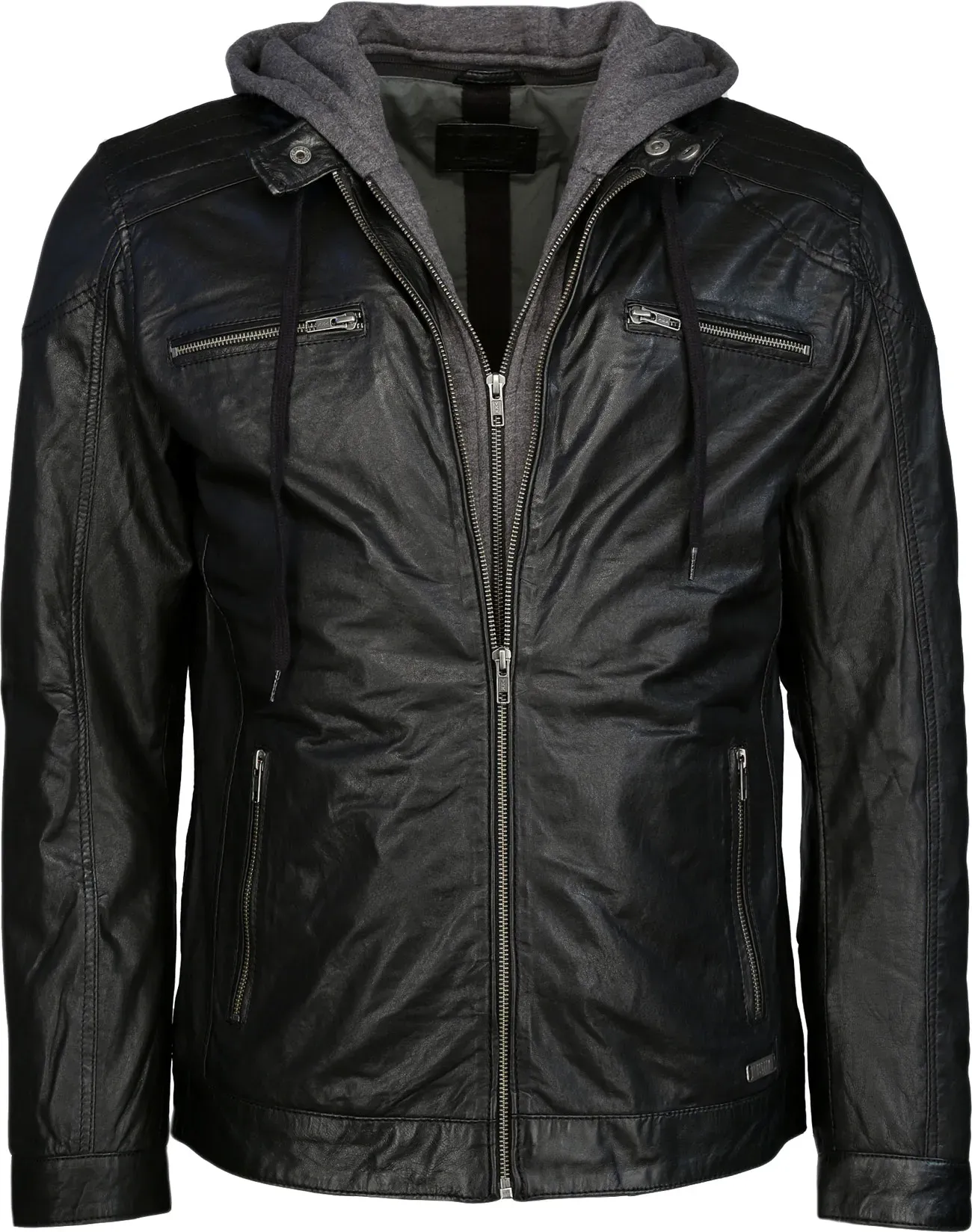 Mustang Foster, veste en cuir - Noir - S
