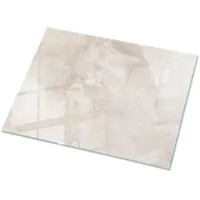 Tulup Tischplatte, Creme, Glas, 80x60x0.4 cm, Esszimmer, Tische, Esstische,