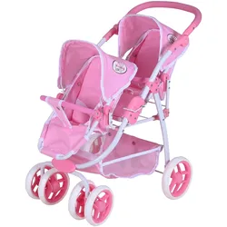 Knorrtoys Zwillingspuppenwagen Milo, rosa