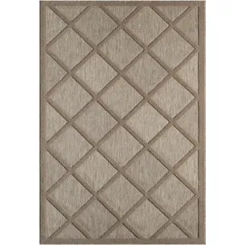 Myflair Teppich "Amara, LAGERRÄUMUNG", beige, B:100cm H:8mm L:160cm, Polypropylen, MYFLAIR MÖBEL & ACCESSOIRES, Teppiche, Teppich, Uni Farben, Hoch-Tief Effekt, Outdoor geeignet, Balkon, Terrasse