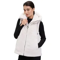 Betty Barclay Plüschweste mit Kapuze in beige | Gr.: