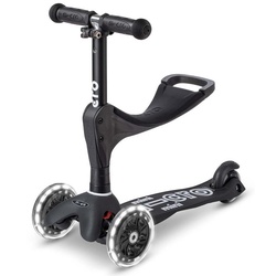 Scooter Mini MICRO 3in1 DELUXE ECO LED schwarz - MMD168