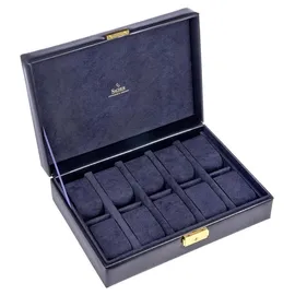 SACHER 2018.301.014023 - Uhrenetui für 10 Uhren acuro navy (Leder)