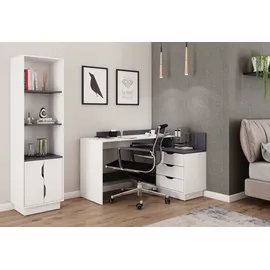 byLIVING Belfast Breite 129 cm, weiß/anthrazit,