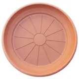Centi Blumentopfuntersetzer Pflanzkübel Untersetzer 640mm Terracotta 1 Stück, Zubehör für Pflanzkübel Blumentöpfe, Stück, 1-tlg., Pflanztopf rund Töpfe Übertopf Kunststoff Blumentopf-Untersetzer braun