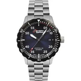 Zeppelin Eurofighter Typhoon Edelstahl Leder 43 mm 7268M-3 Set