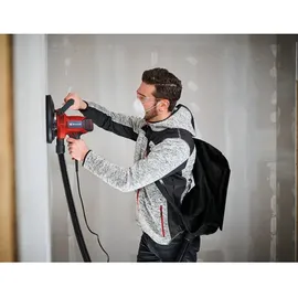 Einhell TC-DWS 225 1220 W, Schleifteller mit Bürstenkranz, integrierte Staubabsaugung, inkl. 6x - rot/schwarz, Watt