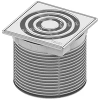 TECE TECEdrainpoint S Rostrahmen Edelstahl, mit Designrost