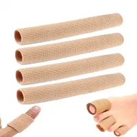 Salefun 4 Stück Gel Zehenschutz Zehenkappen, Schlauchbandage Fingerschutz, Zehentrenner,