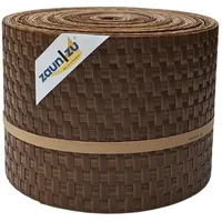 zaunzu Sichtschutz Rattan PE für Doppelstabmatten Honigbraun 26m