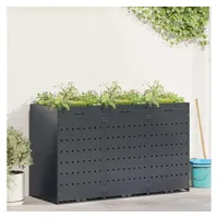 vidaXL Mülltonnenbox 204 cm grau