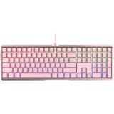 S, kabelgebundene Gaming-Tastatur mit RGB-Beleuchtung, EU-Layout (QWERTY), MX RED Switches, Pink