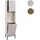 Mendler Hochschrank HWC-O42, Badschrank Badregal Badezimmer Schrankfächer Wäschekorb, MDF Melamin 174x39x30cm ~ Holzoptik beige