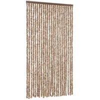 VidaXL Fliegenvorhang Beige und Dunkelbraun 100x200 cm Chenille
